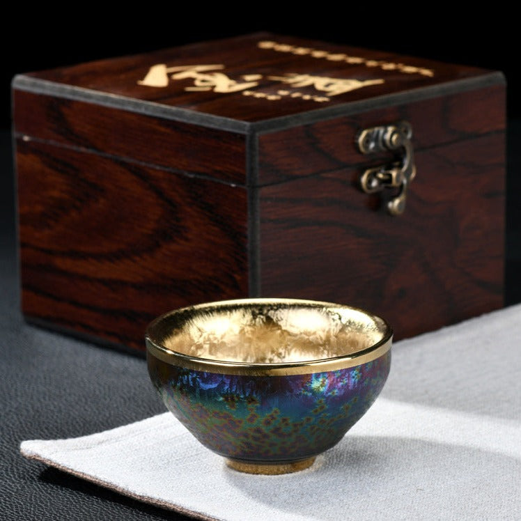 Golden Kiln Change Color-glazed Ceramic Tea Cup [Qilin]