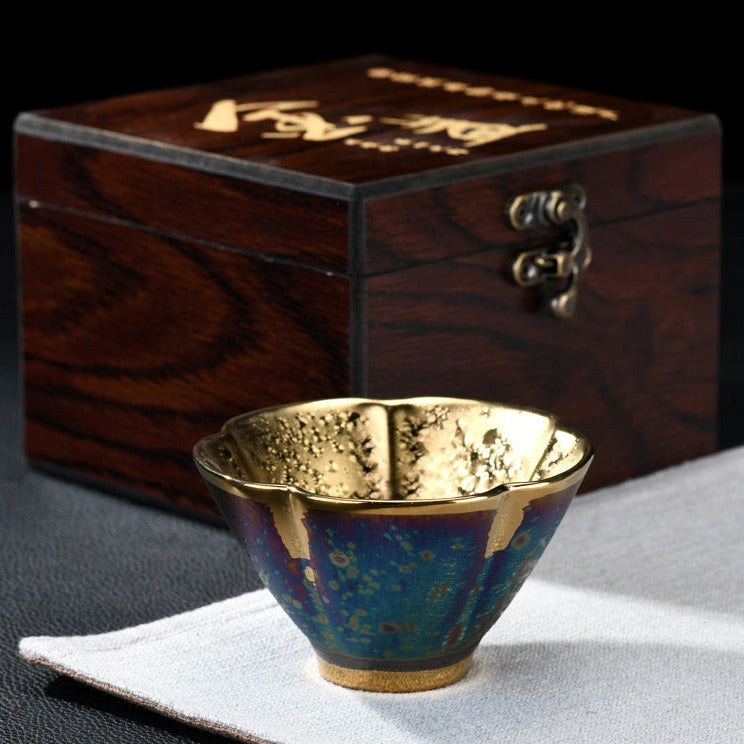 Golden Kiln Change Color-glazed Ceramic Tea Cup [Sky Fox]