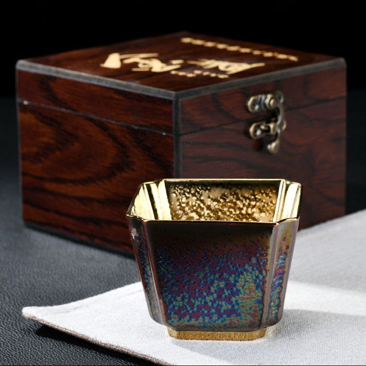 Golden Kiln Change Color-glazed Ceramic Tea Cup [Pixiu]