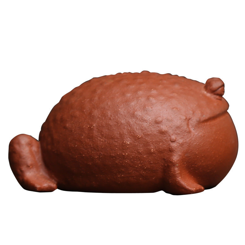Money Toad Clay Figurine Tea Pet