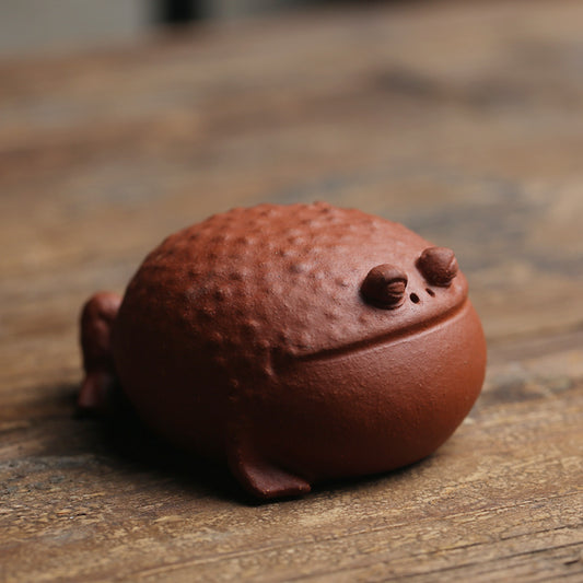 Money Toad Clay Figurine Tea Pet