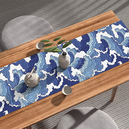 Ocean Wave Motif Table Runner