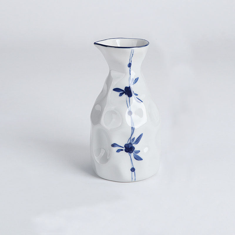 Sake Bottle and Cup Set [Blue Plum Blossom]