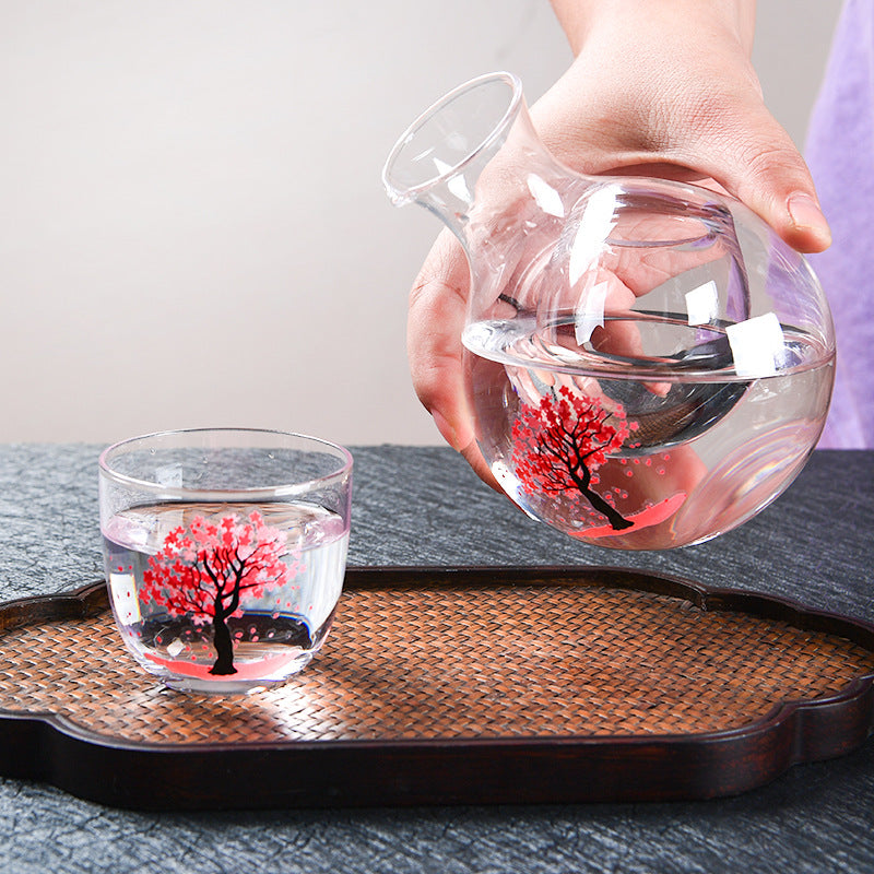 Ice Pocket Glass Whisky Decanter Set [Sakura]