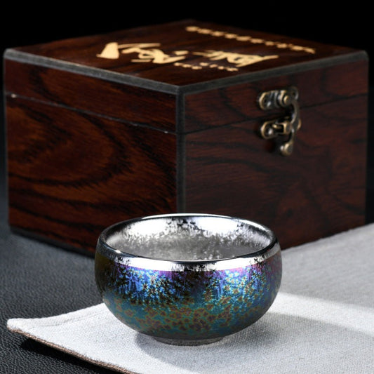 Silver Kiln Change Color-glazed Ceramic Tea Cup [Nian]