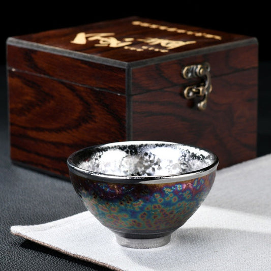 Silver Kiln Change Color-glazed Ceramic Tea Cup