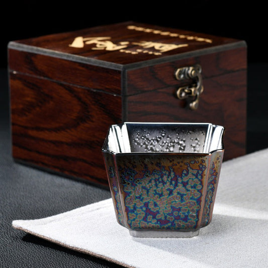 Silver Kiln Change Color-glazed Ceramic Tea Cup [Pixiu]