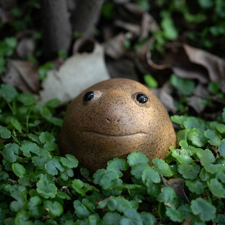 Toad Clay Figurine Tea Pet