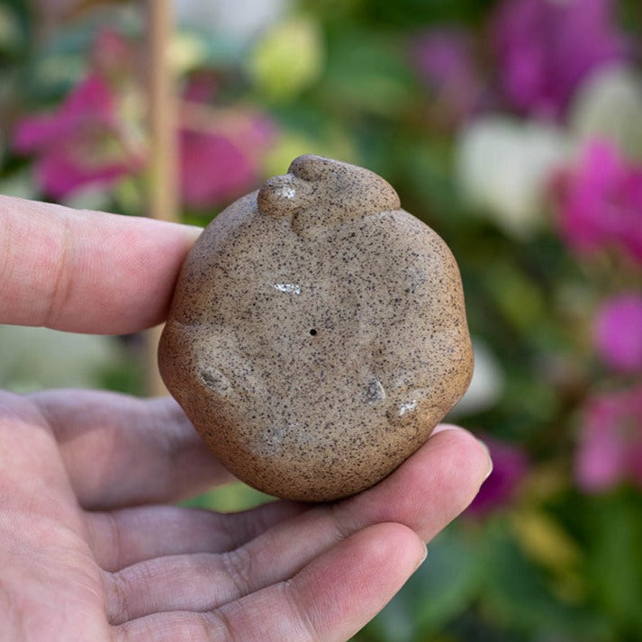 Toad Clay Figurine Tea Pet